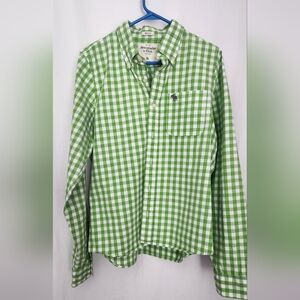 Abercrombie & Fitch Men's Muscle Button Down Shirt, Long Sleeve,  XL